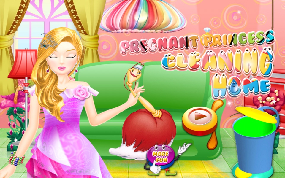 Pregnant Princess Cleaning Home - Preview 9