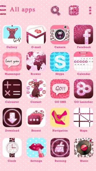 Pretty Girl GOLauncher EX Theme - Preview 3