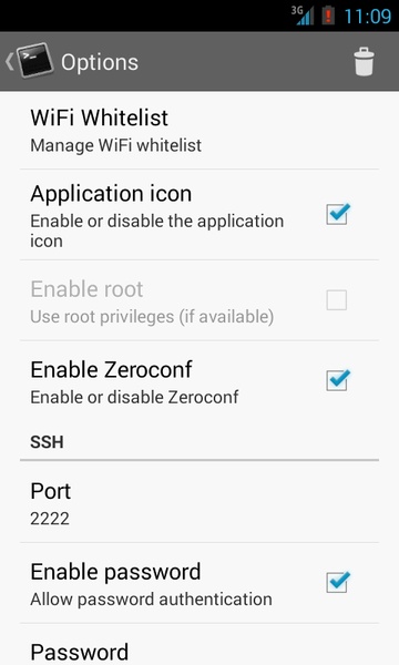 SSHDroid - Preview 3