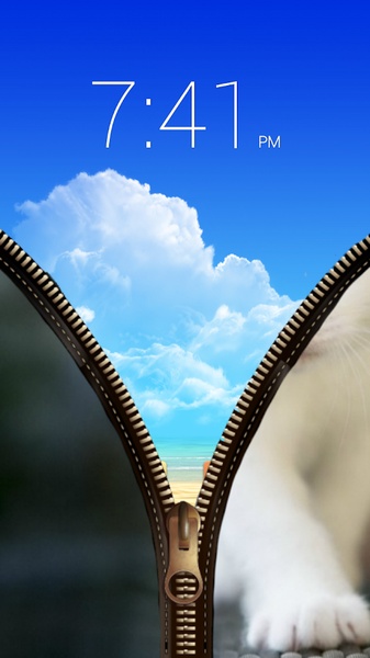 Cat Zipper Screen Lock - Preview 1