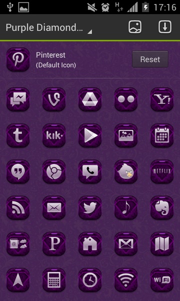 Purple Diamonds GO Launcher Theme - Preview 6