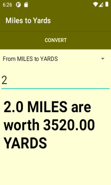 Miles to Yards converter - Preview 4