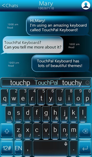TouchPal SkinPack BlueMachine - Preview 3