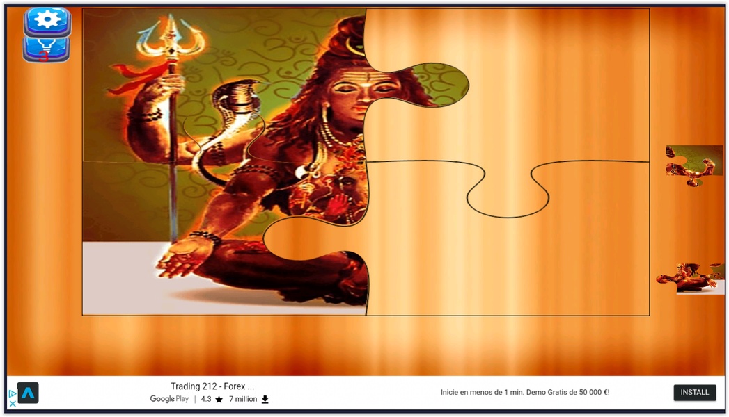 Lord Shiva - Shiv Parvati Jigsaw Puzzle - Preview 5