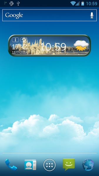 Winter Weather Clock Widget - Preview 2