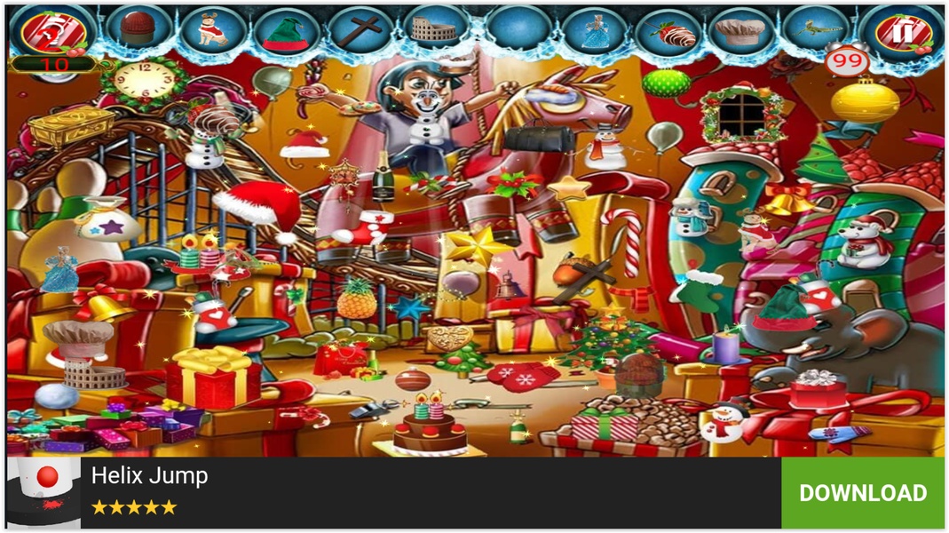 Hidden Objects Christmas Magic 2018 Holiday Puzzle - Preview 1