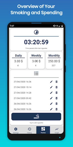 cigarette tracking app Cigarette Counter and Tracker for Android