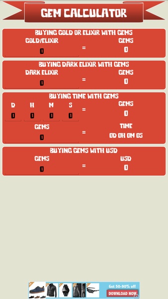 Gem Calculator For Clash Of Clans for Android Download the APK
