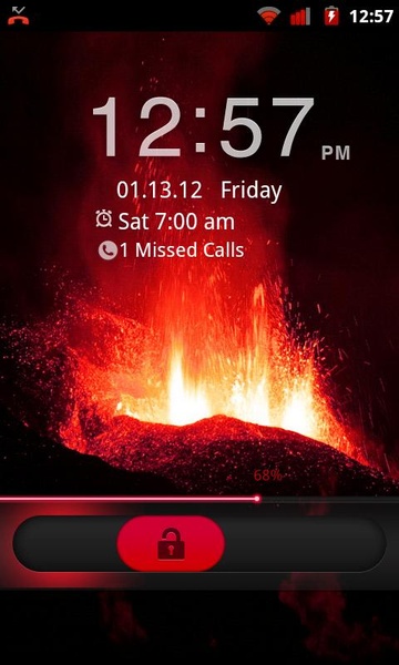 GO Locker Simple Red Slide Theme - Preview 1
