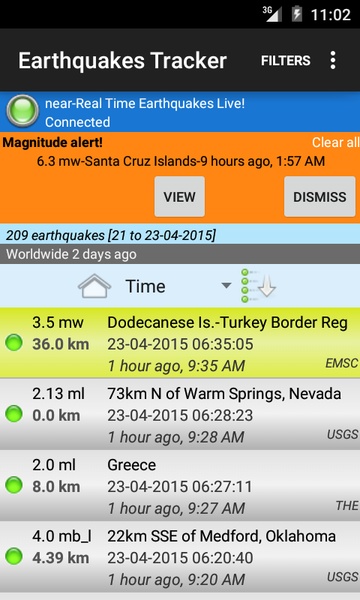 Earthquakes Tracker - Preview 11
