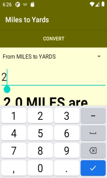 Miles to Yards converter - Preview 3