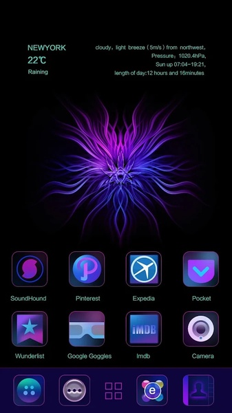Purple Charm GOLauncher EX Theme - Preview 6