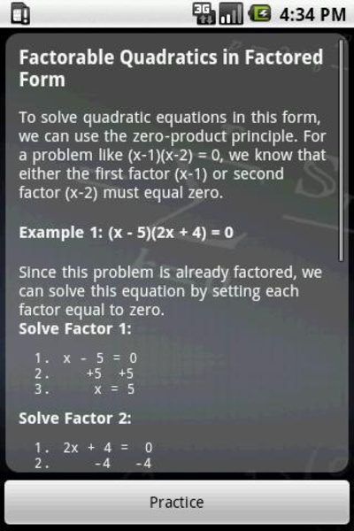 Algebra Tutor - Preview 4