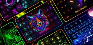 Neon LED Keyboard Fonts, RGB feature