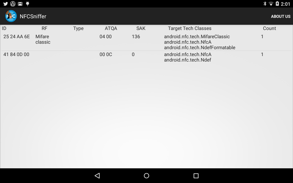 NFCSniffer - Preview 1