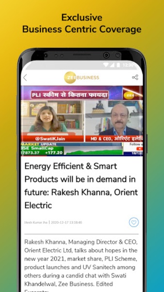 Zee Business NSE BSE Marke for Android Download the APK from Uptodown