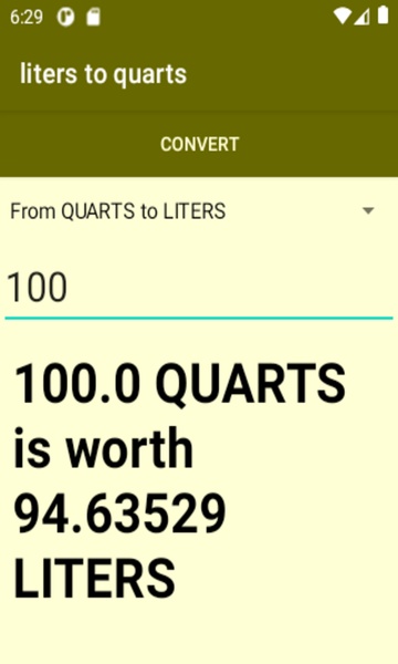 liters to quarts converter - Preview 2