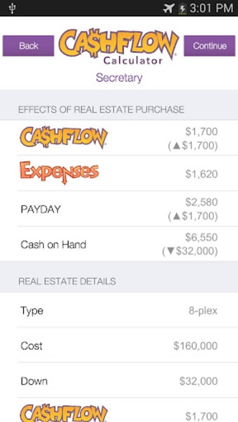 CASHFLOW Financial Statement Calculator - Preview 3