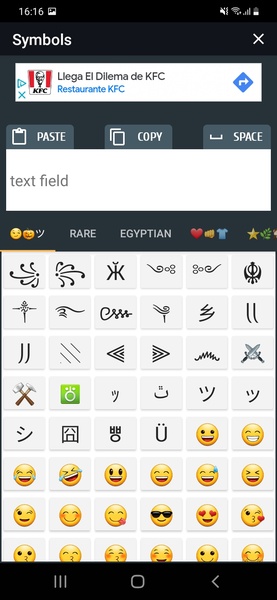 cool text symbols for phone