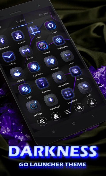 Darkness GOLauncher EX Theme - Preview 6