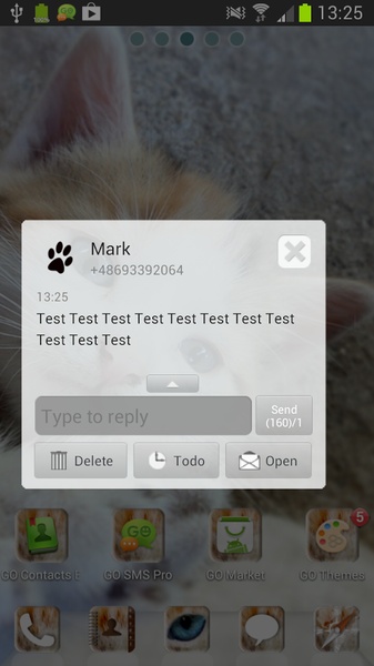 GO SMS Pro Theme Sweet Kitty - Preview 1