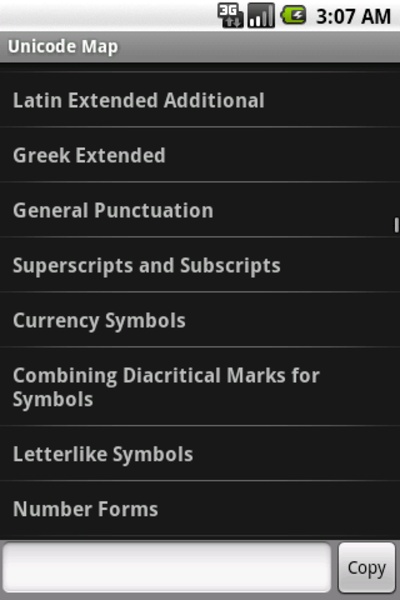 Unicode Map - Preview 3