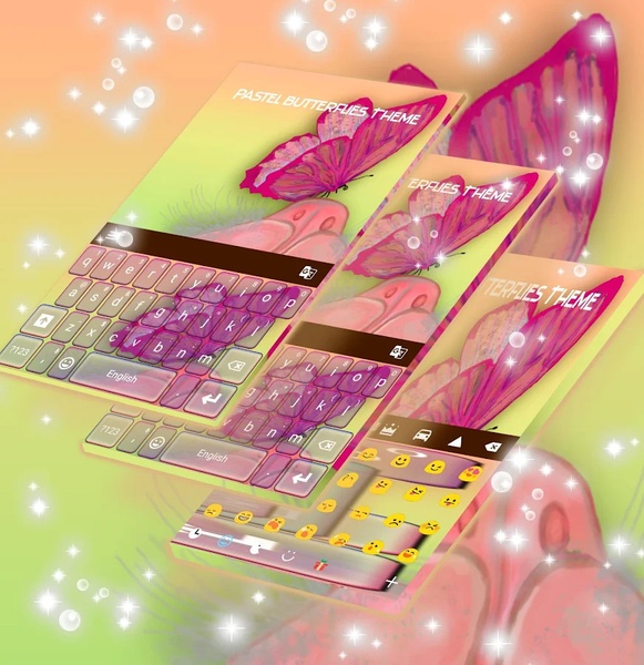 Keyboard Pink Butterflies - Preview 3