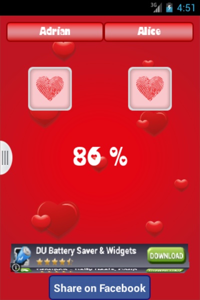 Love Fingerprint Calculator - Preview 1