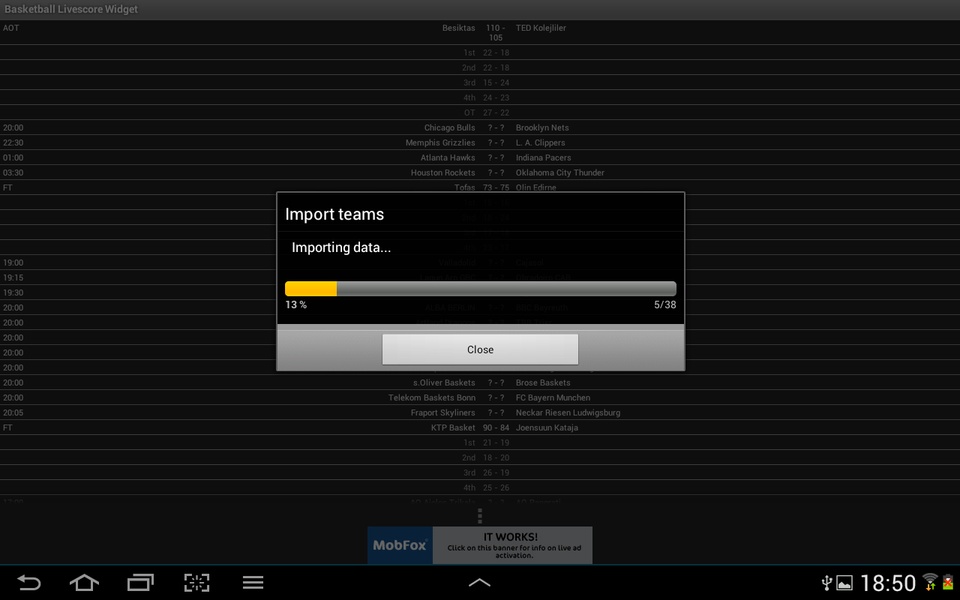 Basketball Livescore Widget - Preview 9