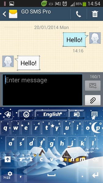 GO Keyboard Winter Theme - Preview 9