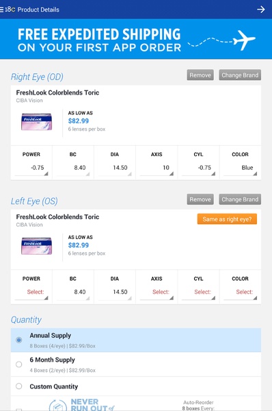 1800CONTACTS App - Preview 6