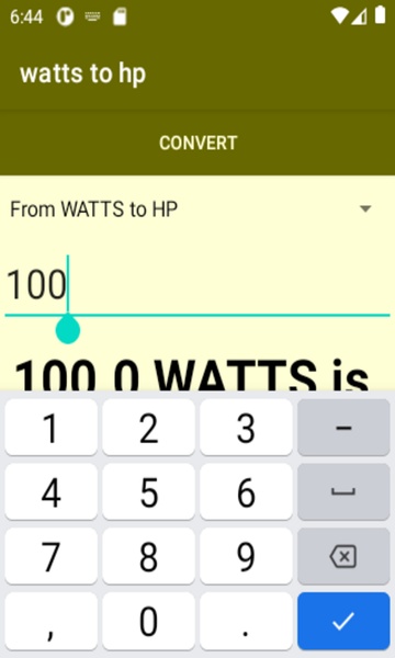 watts to hp converter - Preview 3