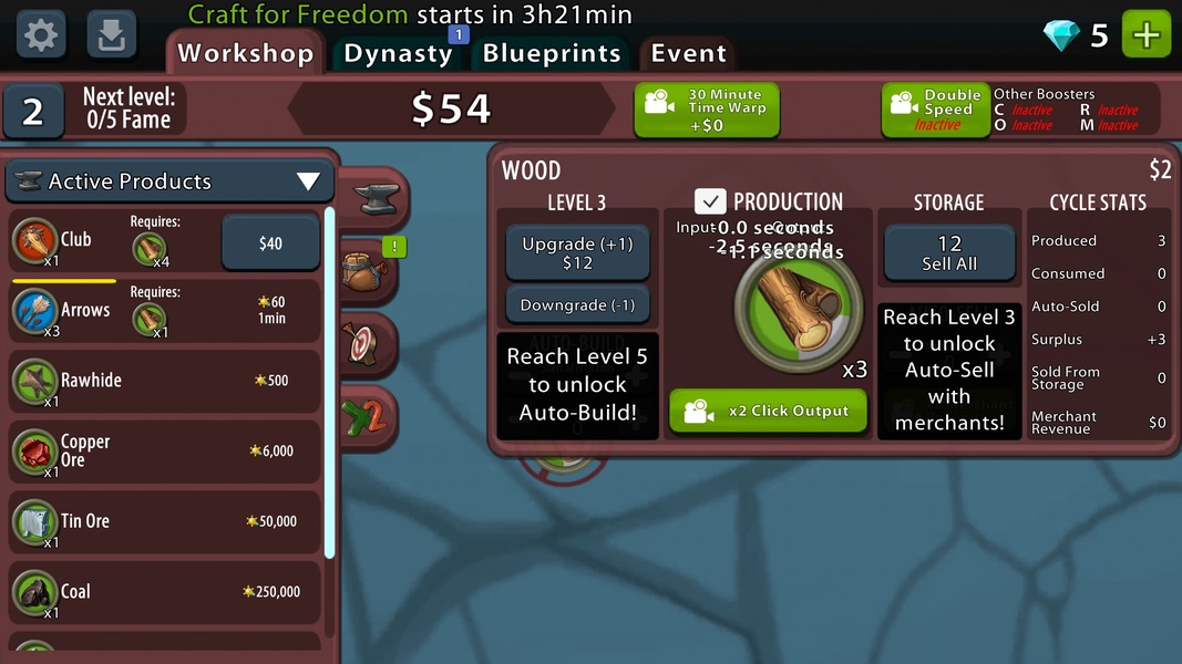 Crafting Idle Clicker v8.1.1 MOD APK (Speed Boost, High Sell