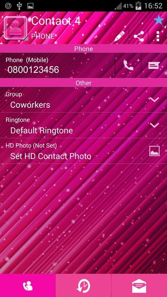RocketDial Pink Theme - Preview 1