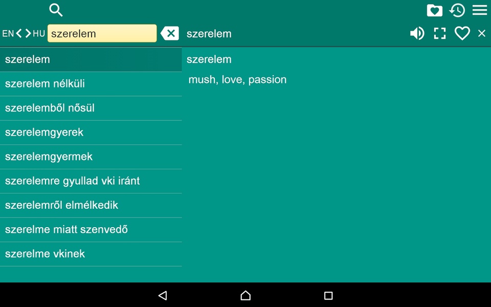 EN-HU Dictionary Free - Preview 2