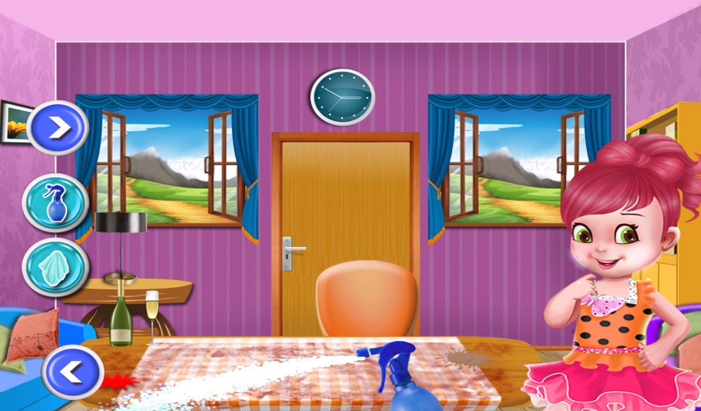 Little Girl Wash Kitchen Dishes - Preview 8