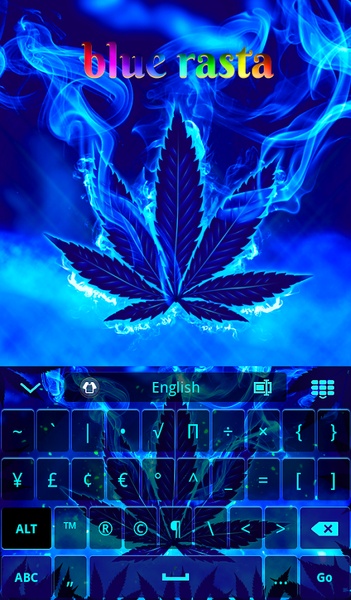 Blue Weed Rasta Keyboard - Preview 4