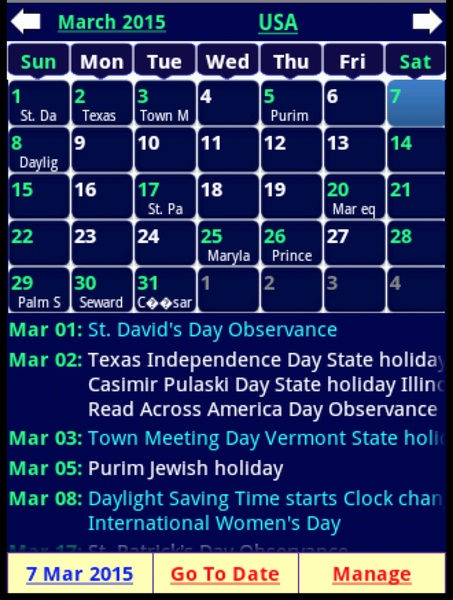 World Holiday Calendar for Android - Download the APK from Uptodown