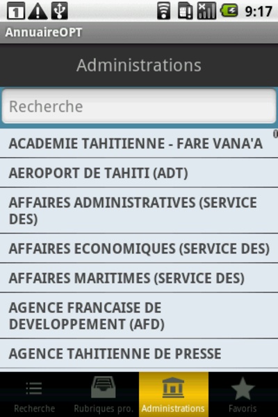 Annuaire OPT - Preview 1