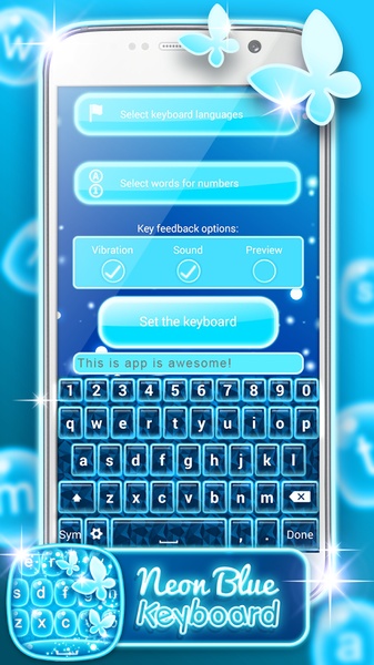 Neon Blue Keyboard Changer - Preview 4