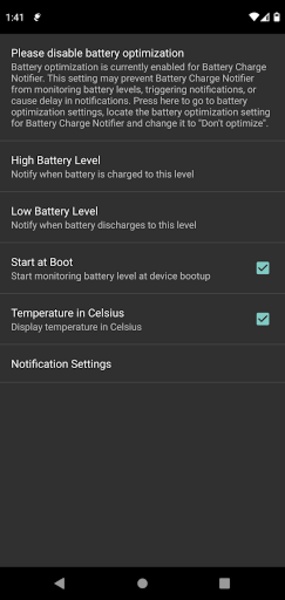 Battery Charge Notifier - Preview 3