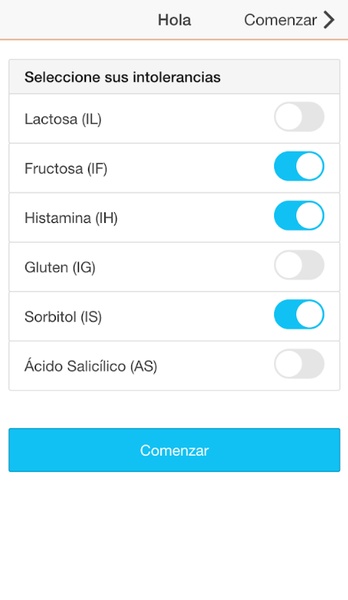 My Food Intolerance List - Preview 1