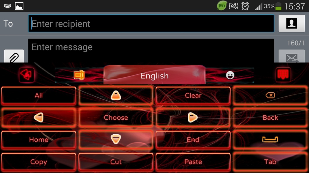 Heart Flame GO Keyboard Theme - Preview 3
