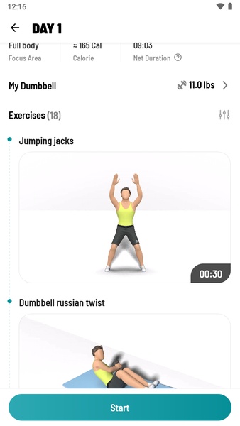 Dumbbell workout at home app hot sale