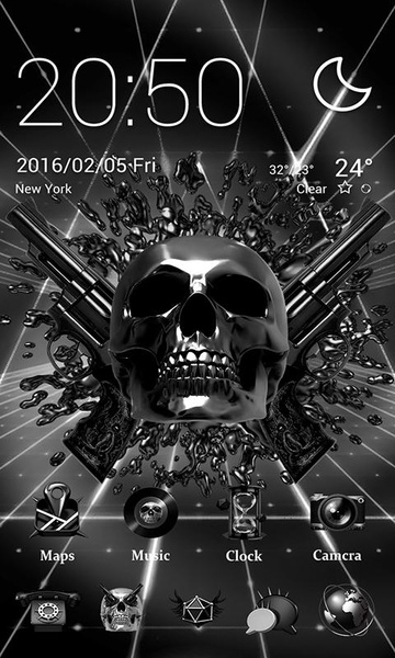 Death Metal GOLauncher EX Theme - Preview 4