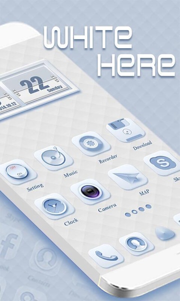 fd.whitehere GOLauncher EX Theme - Preview 6
