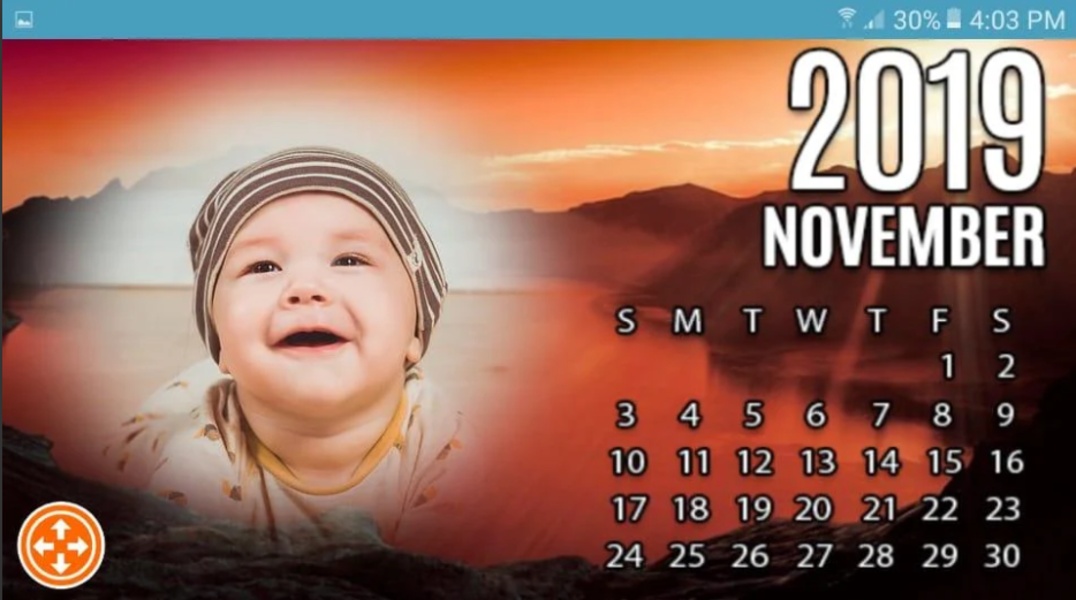 Calendar 2019 Photo Frame Wallpaper Portrait - Preview 1