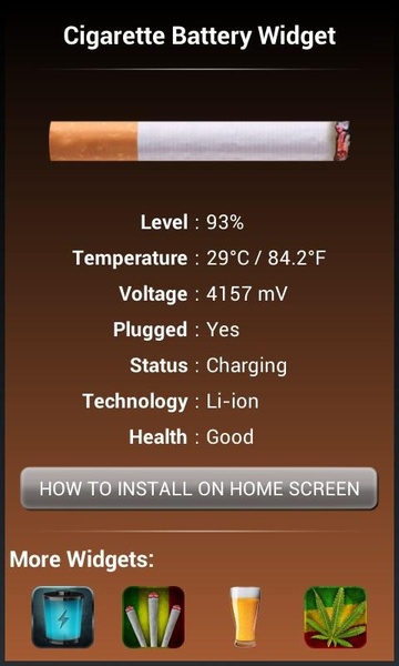 Cigarette Battery Widget - Preview 8