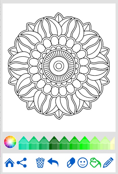 Mandala Flowers coloring book - Preview 6