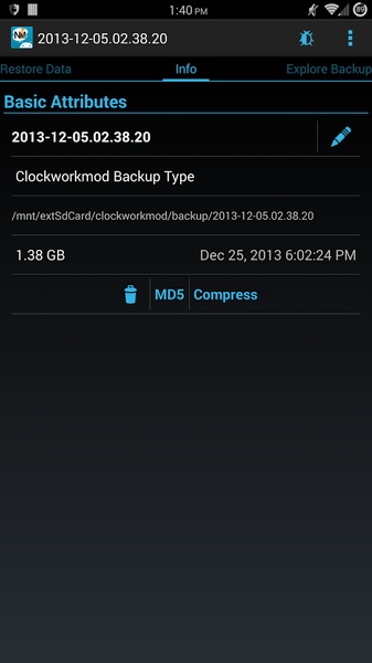 Nandroid Manager - Preview 5
